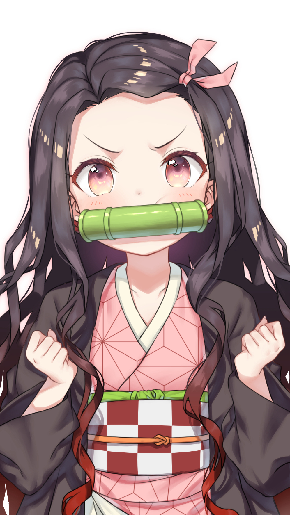 【鬼灭之刃】灶门弥豆子全面屏手机壁纸下载 7P