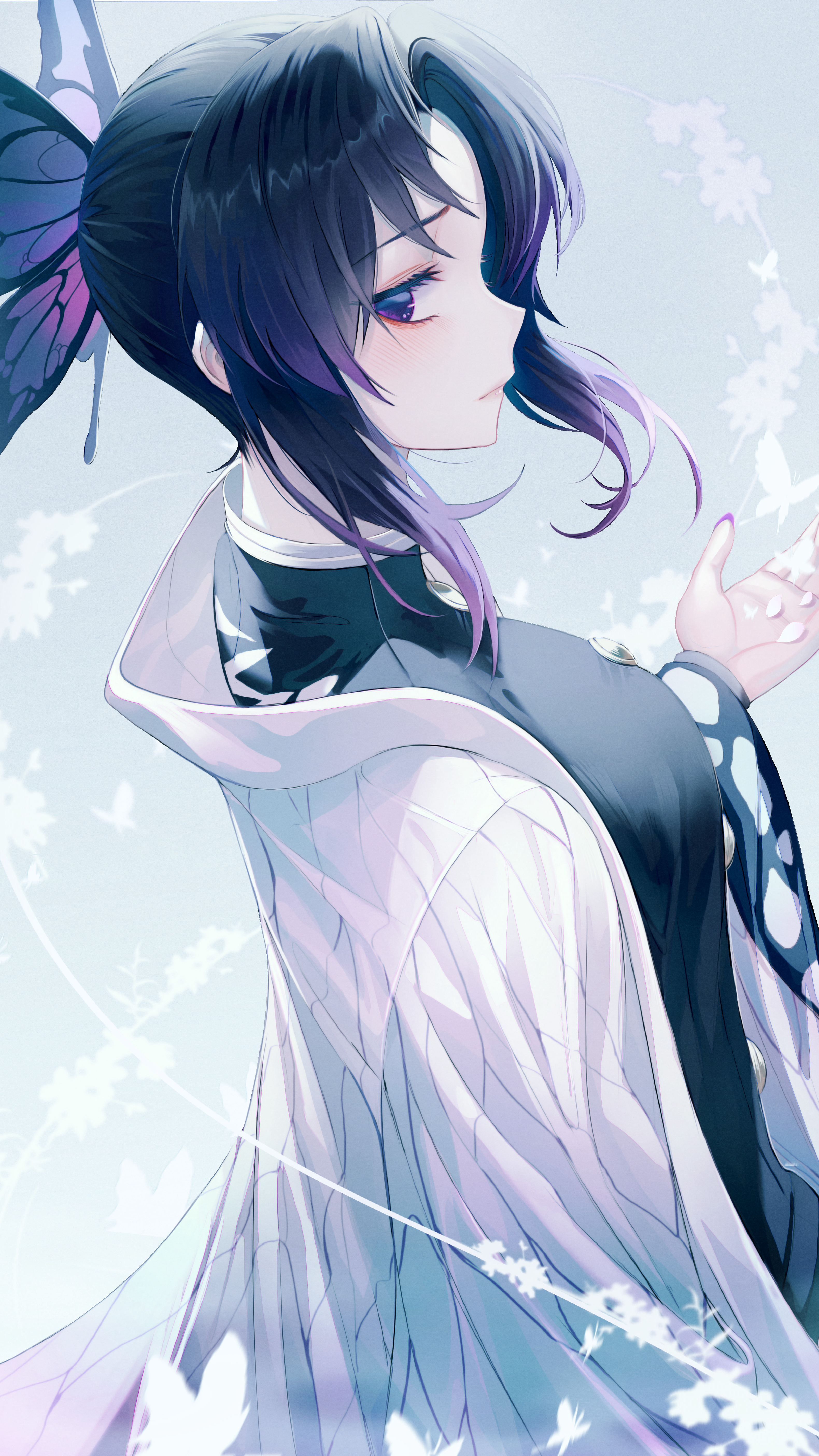 鬼灭之刃蝴蝶忍手机全面屏壁纸8P