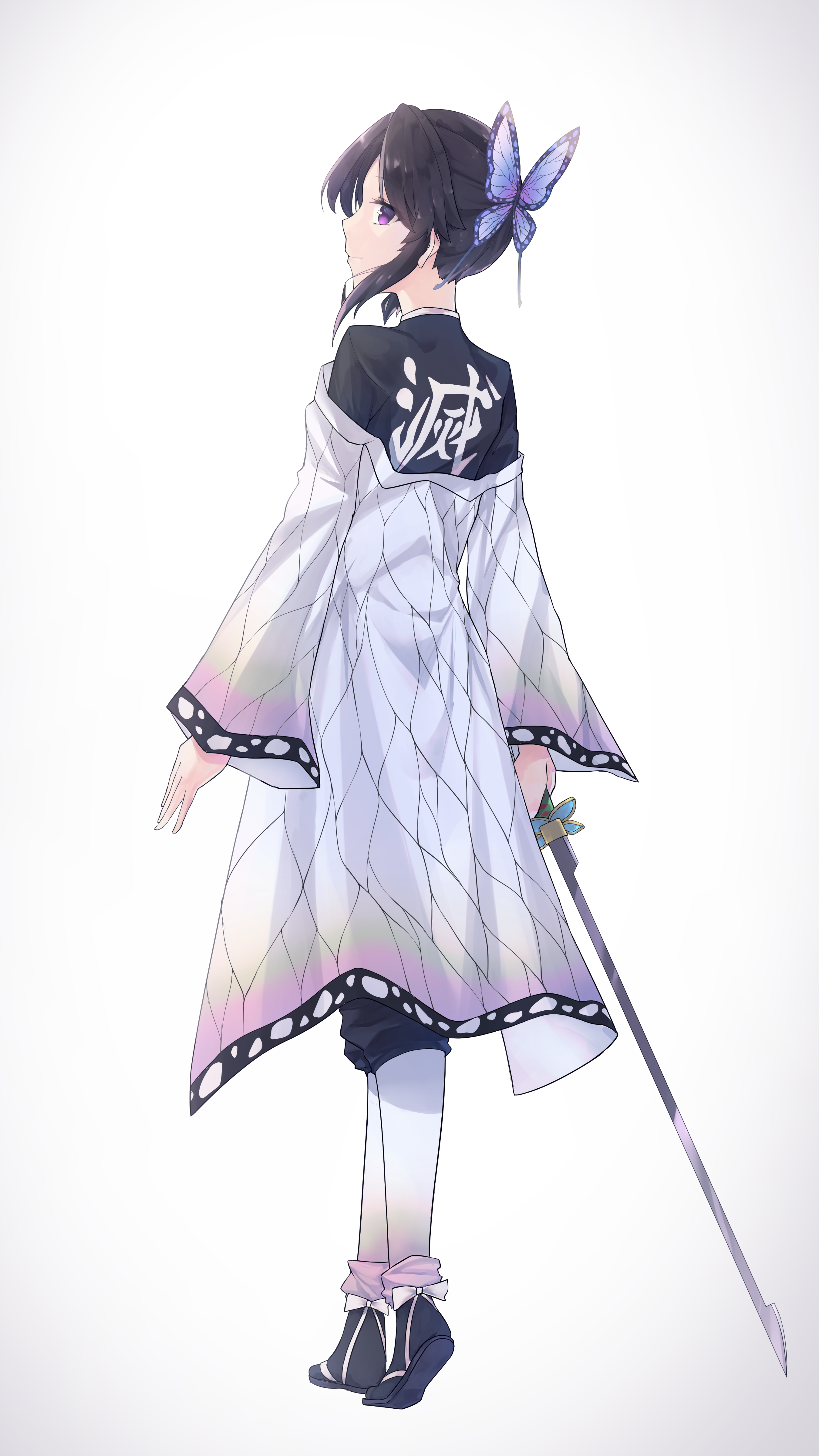 鬼灭之刃蝴蝶忍手机全面屏壁纸8P