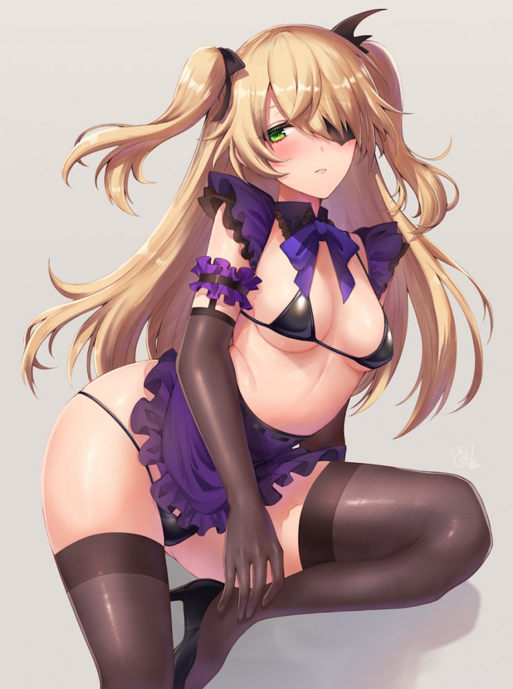 动漫美少女：好看的金发妹子 1