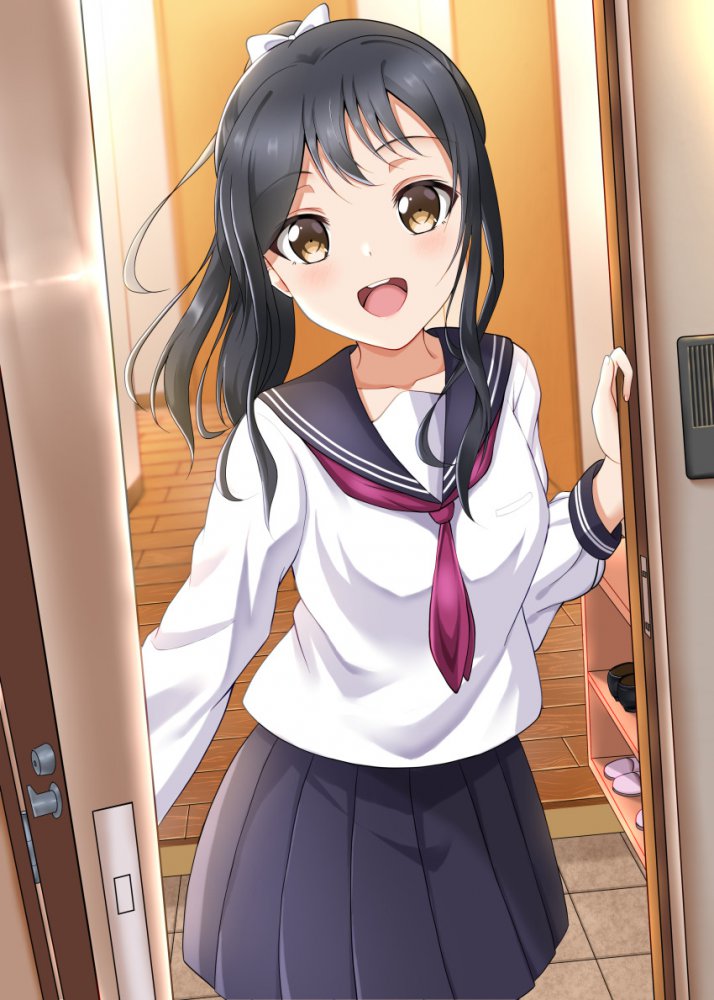 二次元妹子：黑发娘图片