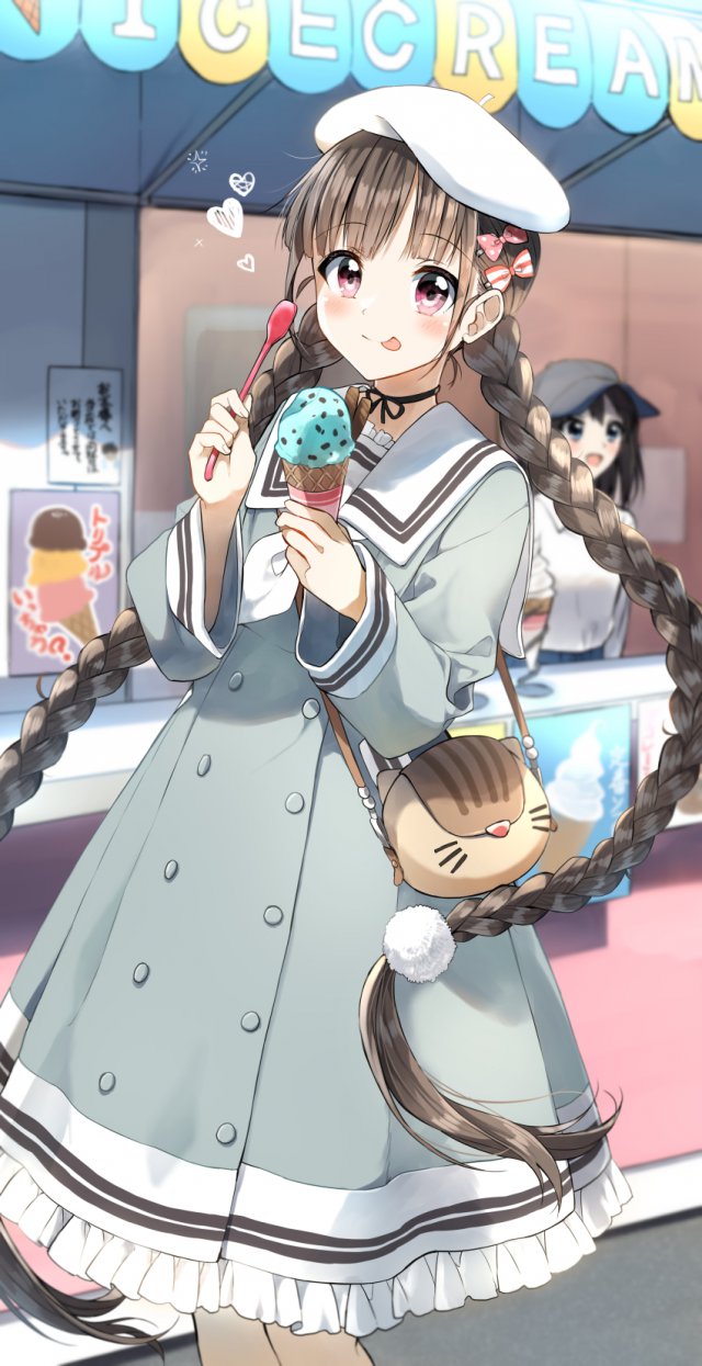 可爱动漫少女：吐舌头的动漫美女图片下载