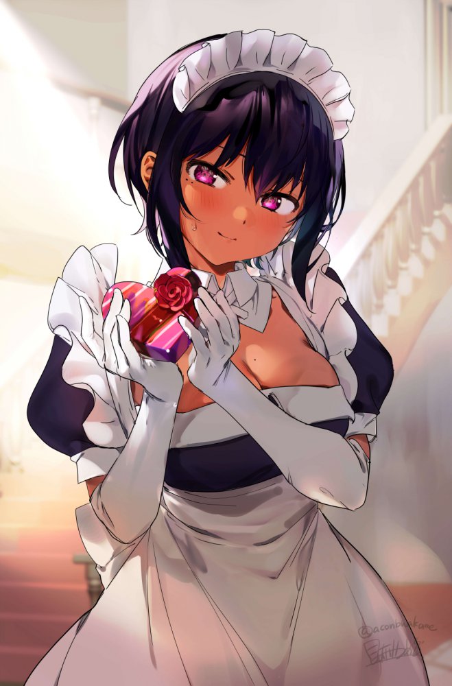 二次元壁纸：可爱的短发动漫少女图片