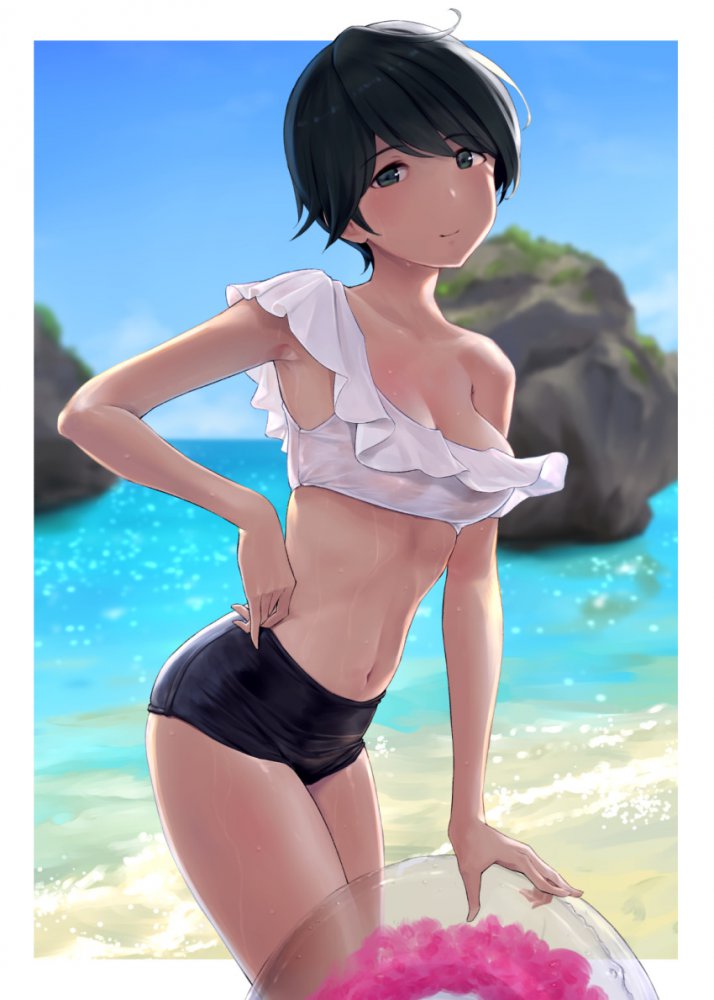 精美二次元壁纸下载：泳衣美少女图片