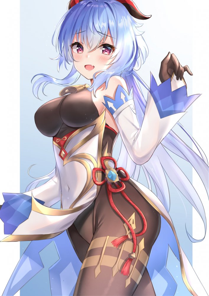 二次元蓝发色的少女 40P