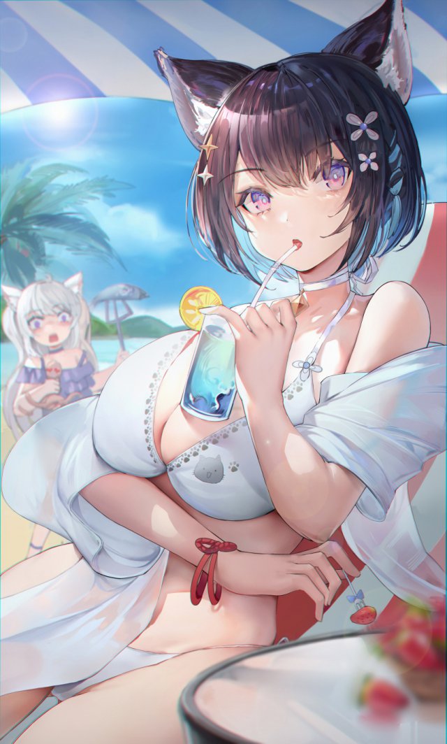 二次元泳装比基尼妹子图片 40P