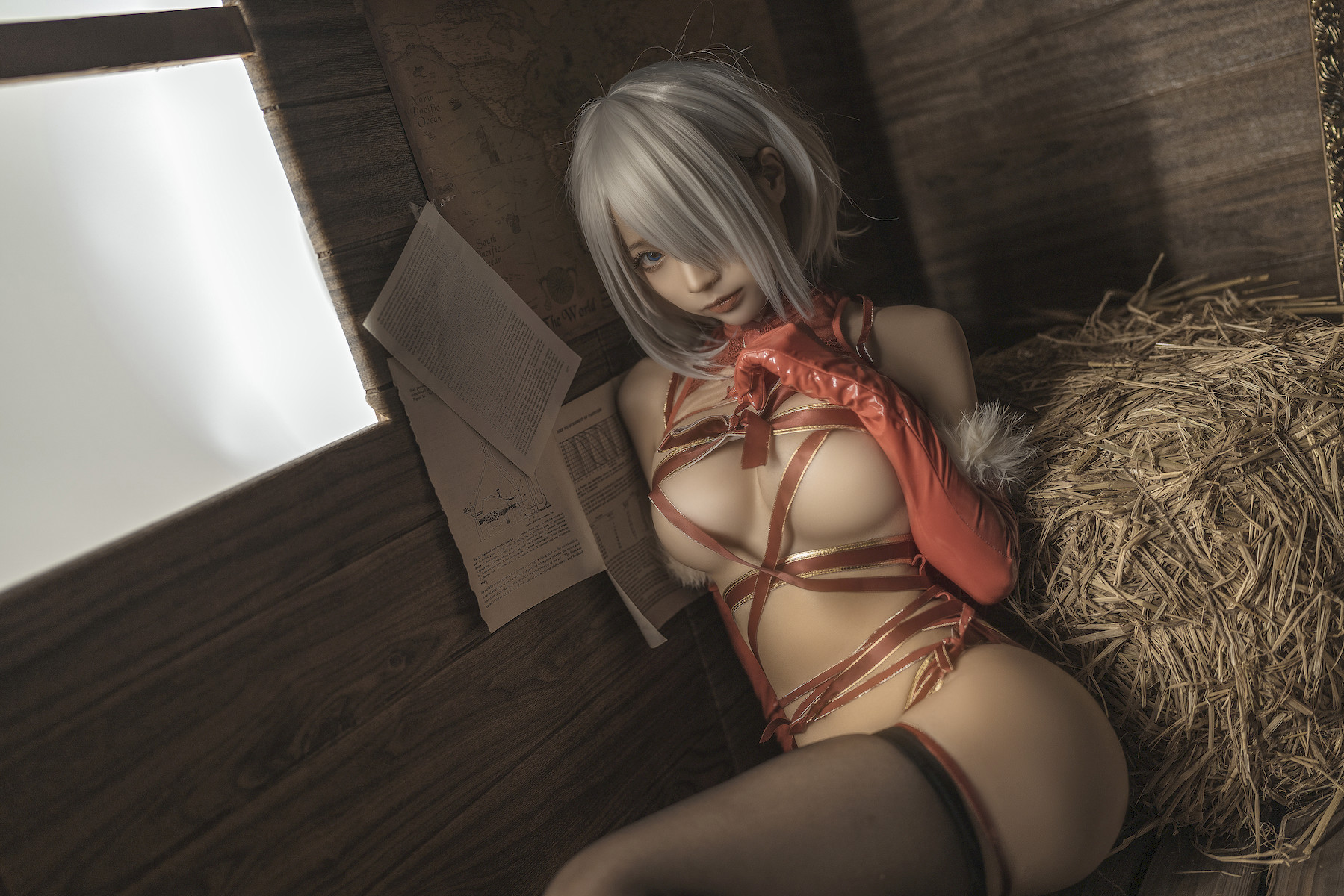 Cosplay：蠢沫沫 - 2B圣诞 70P