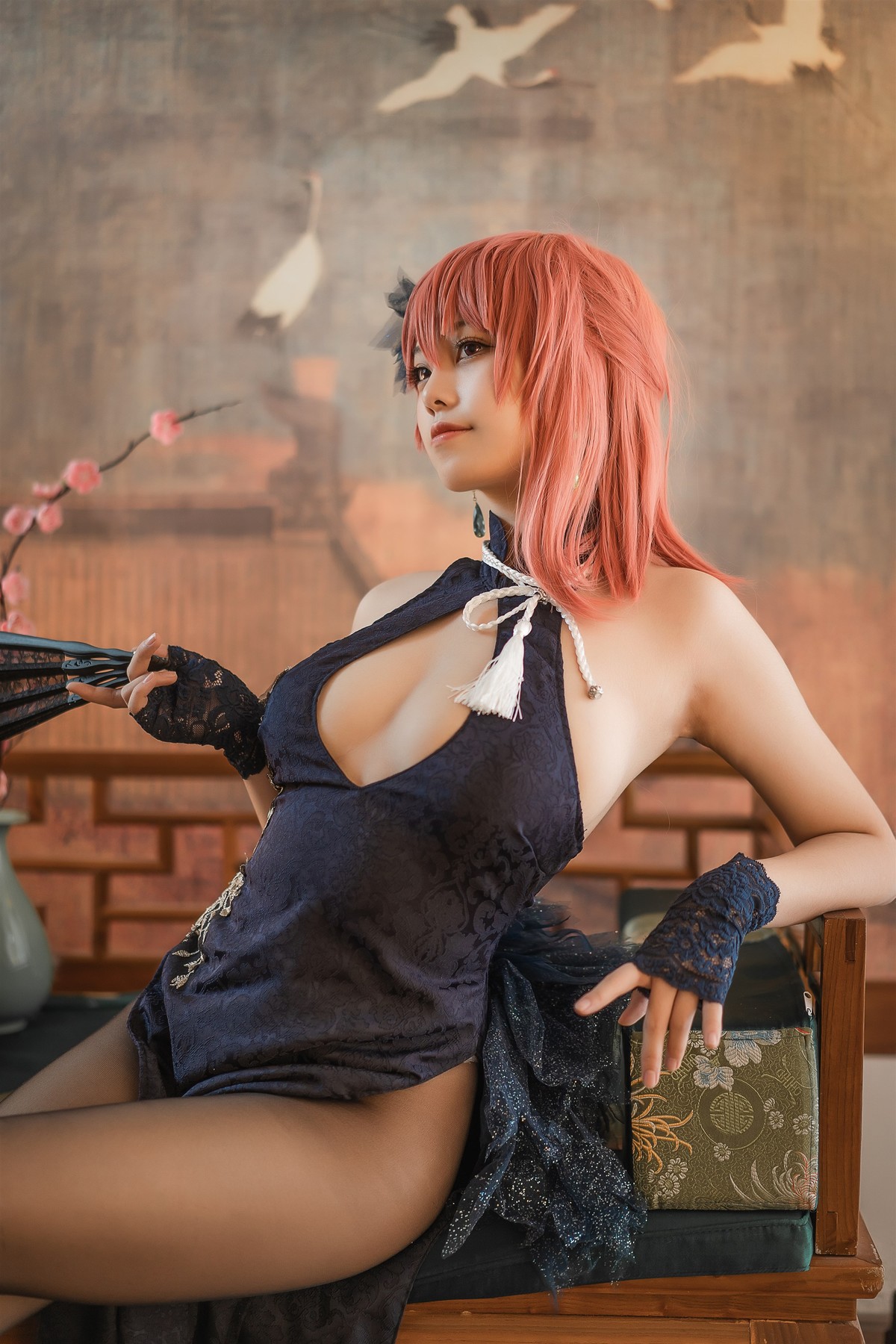 Cosplay：蜜汁猫裘 - 黑太子旗袍 40P