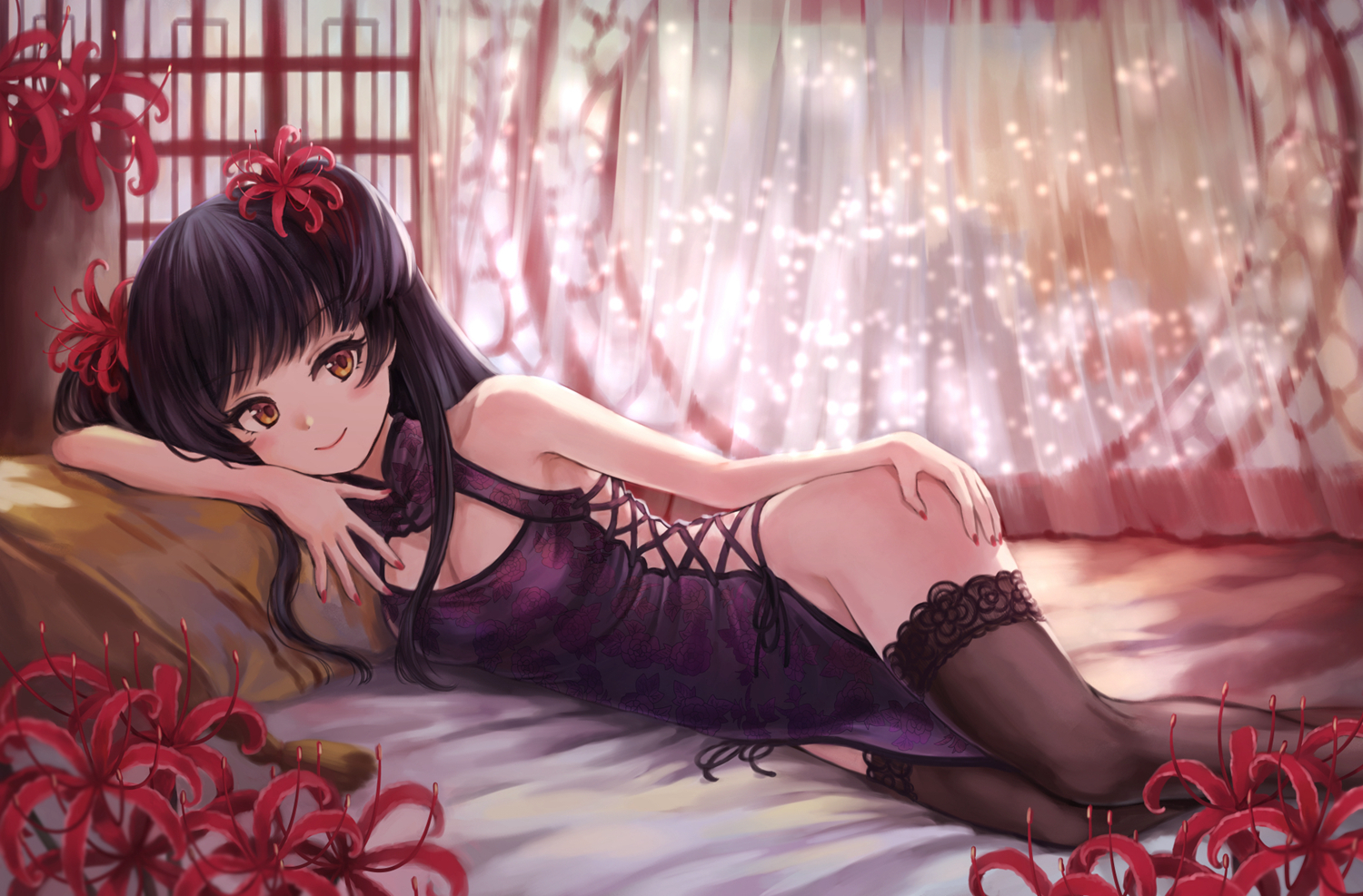 二次元福利旗袍娘高清图片 40P