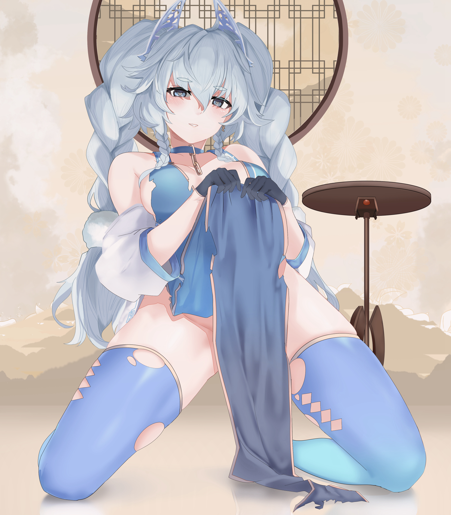 二次元福利旗袍娘高清图片 40P