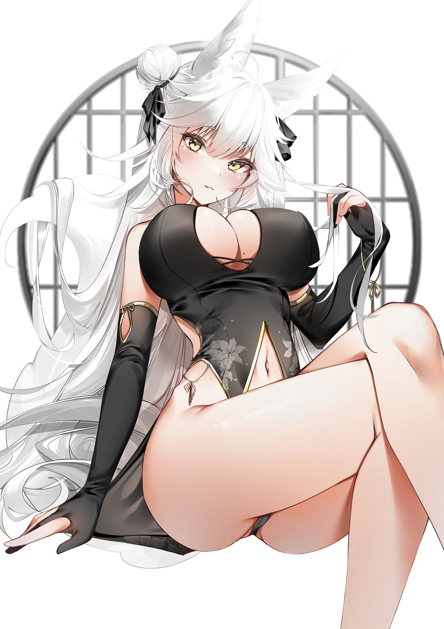 二次元福利旗袍娘高清图片 40P