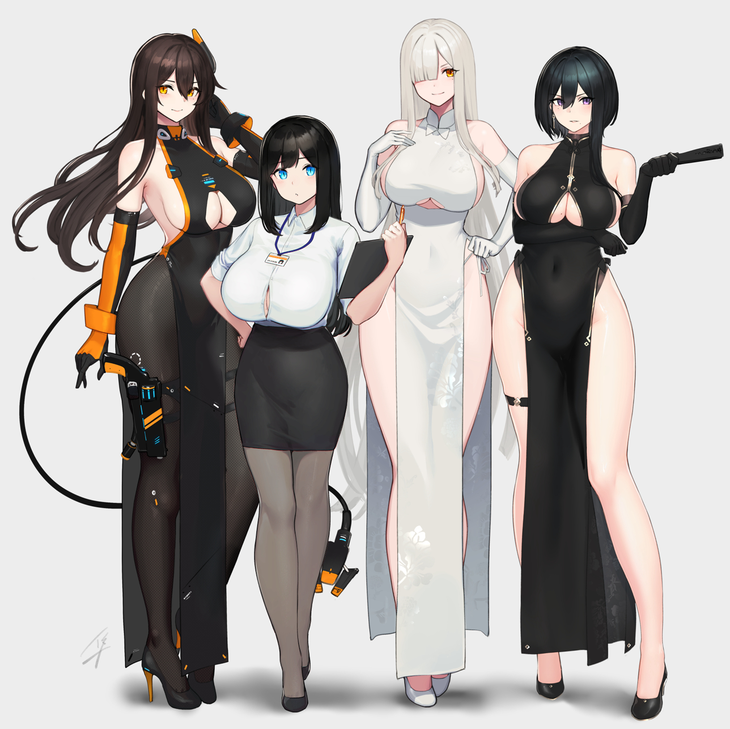 二次元福利旗袍娘高清图片 40P