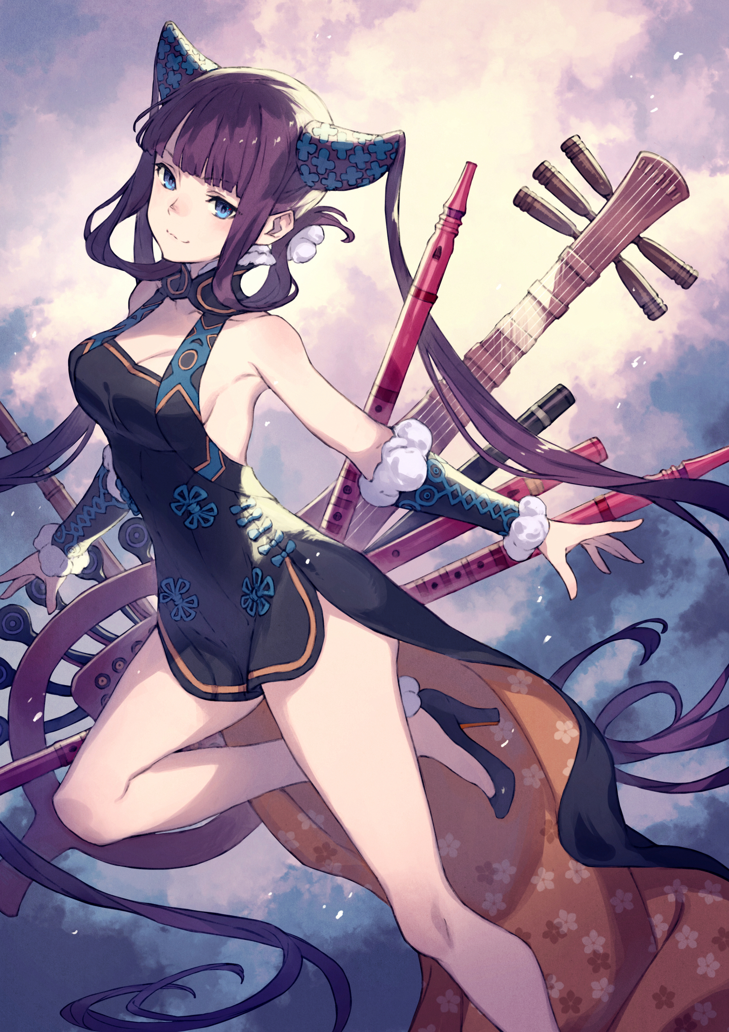 二次元福利旗袍娘高清图片 40P