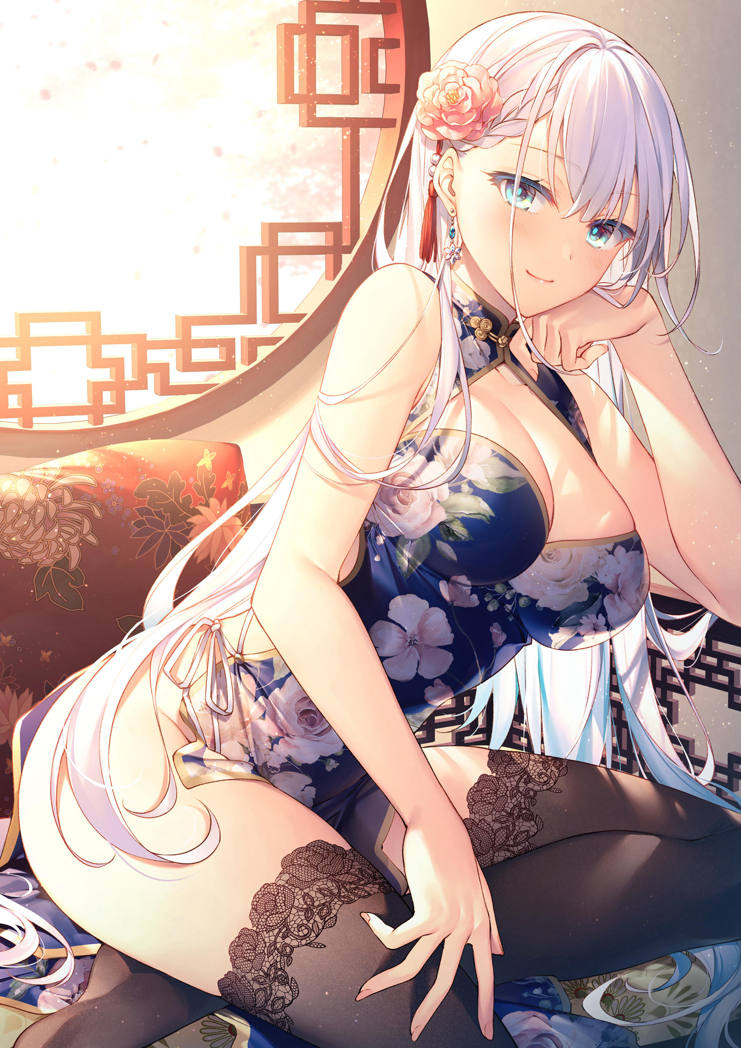 二次元福利旗袍娘高清图片 40P