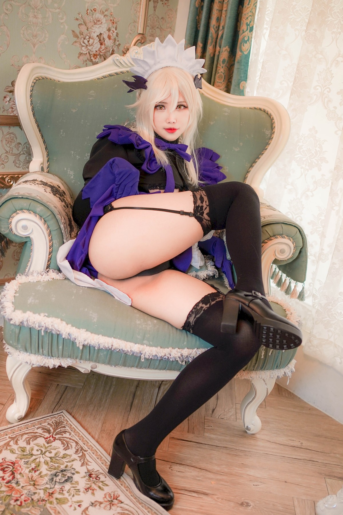 Cosplay：KaYa萱 阿尔托莉雅女仆 24P