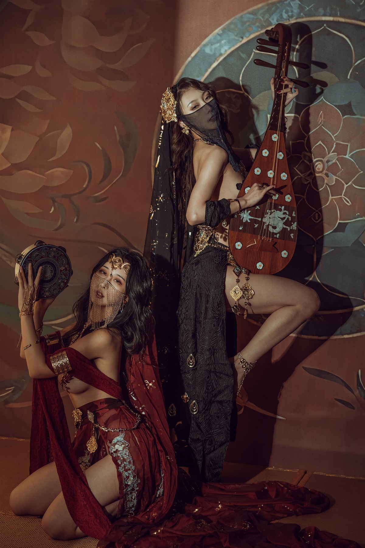 Cosplay：云溪溪+奶桃桃 双人古风 50P