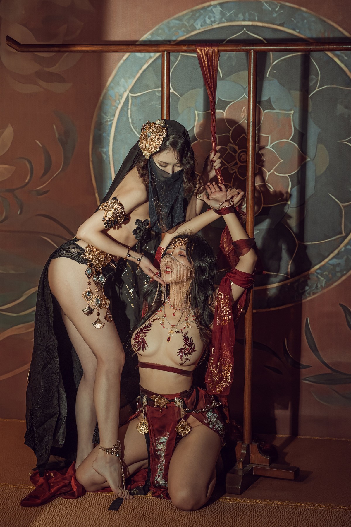 Cosplay：云溪溪+奶桃桃 双人古风 50P