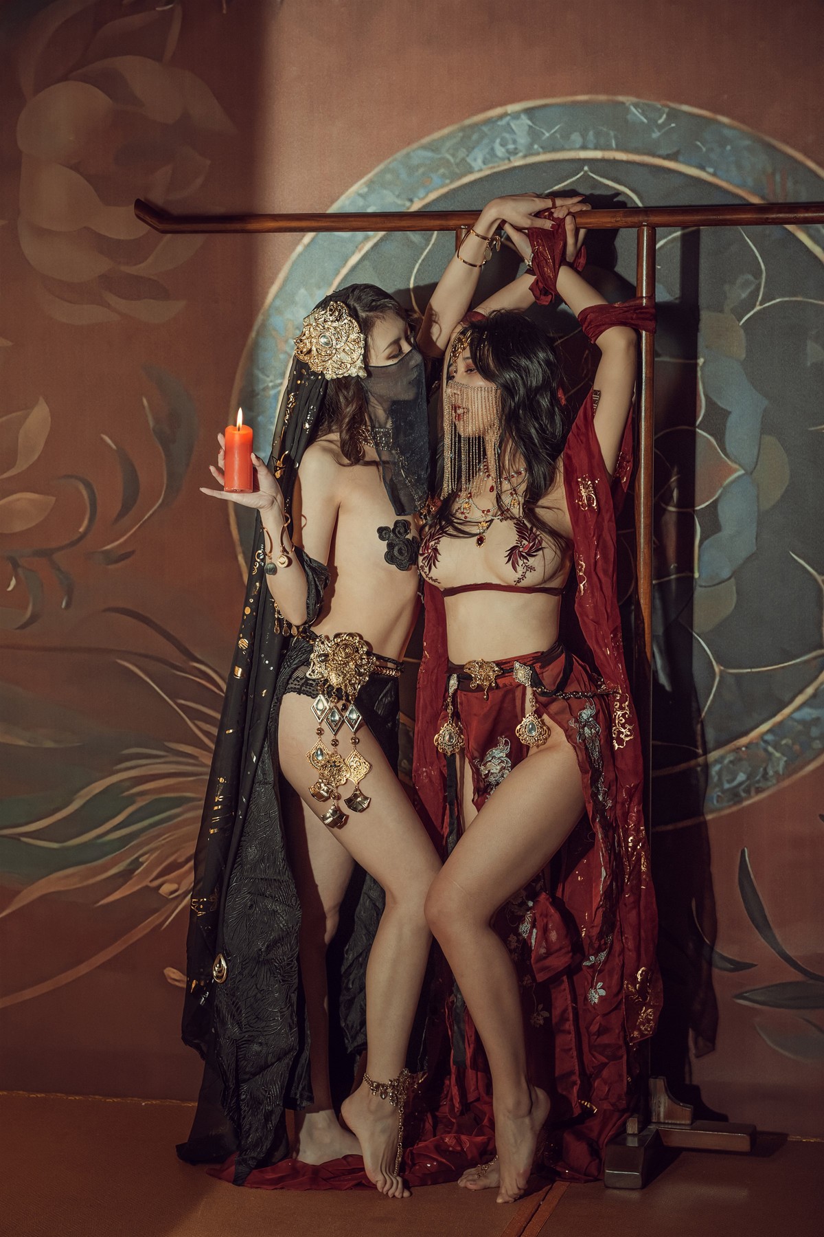 Cosplay：云溪溪+奶桃桃 双人古风 50P