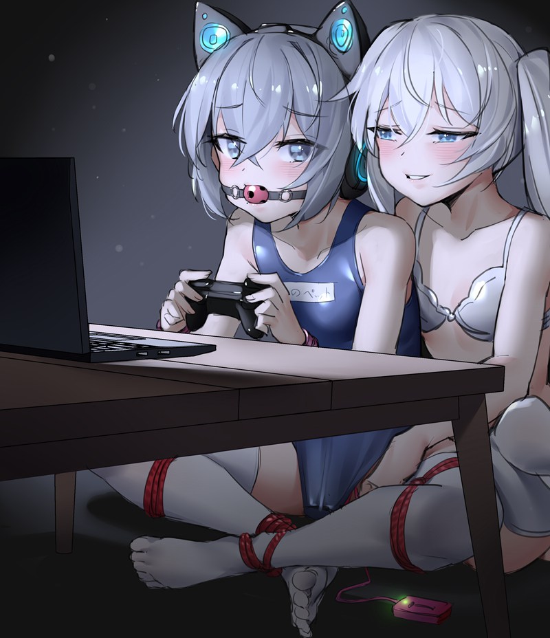 二次元捆绑特辑Vol.25｜40张高清捆绑图｜锁链×项圈×高清原图