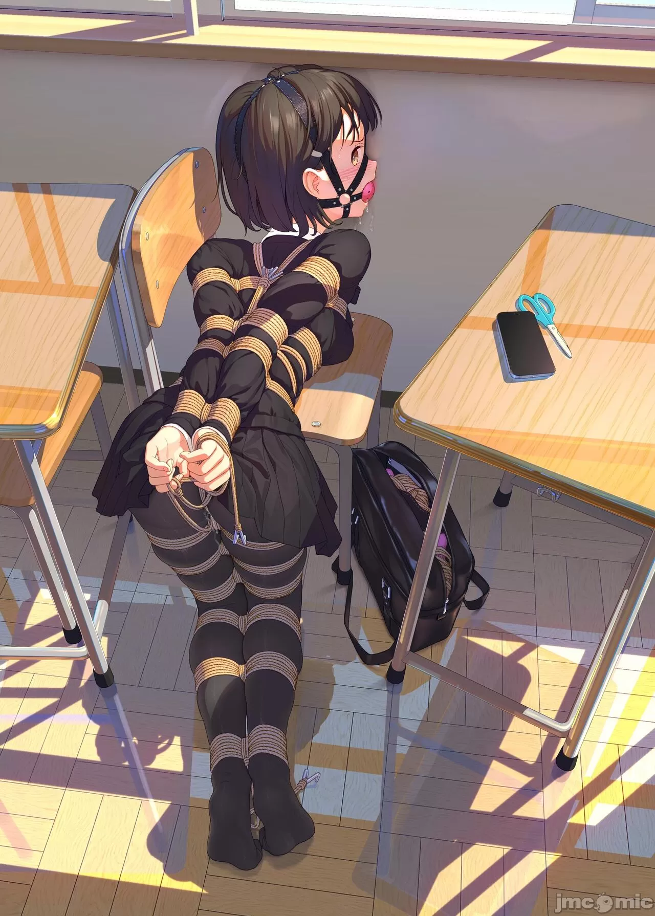 （转载）捆绑漫画 [ひみつの绳小屋 (ひみつ)] 受缚しよう!小织 ～放课后の自缚