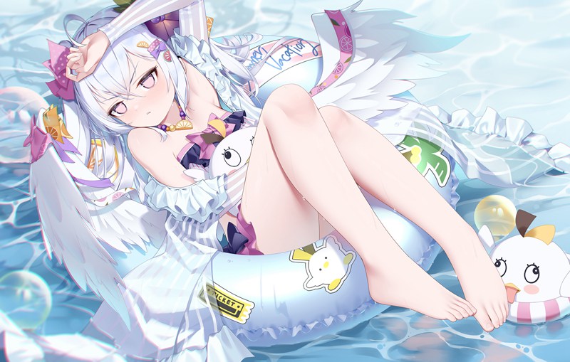 二次元足控特辑第13期｜41张水边美足图｜泳装×湿润裸足