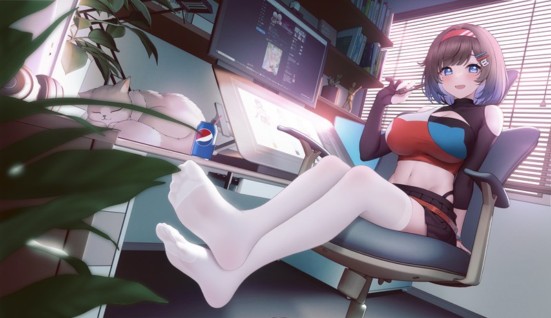 二次元足控特辑第16期：丝袜足底/白丝少女踩踏视角/40P