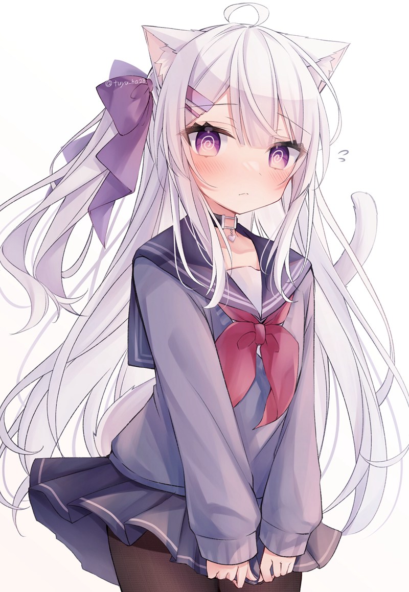 [40P] 二次元黑丝JK制服：透肉连裤袜/校园风少女/丝袜同人美图