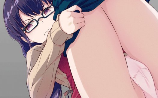 眼睛娘：戴眼镜的可爱动漫少女壁纸 45P