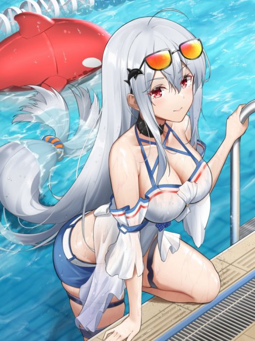 ACG壁纸：白毛妹子图片