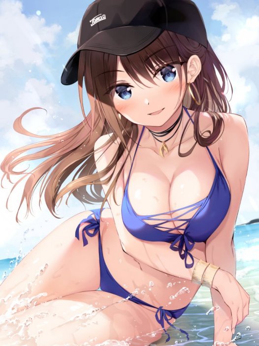 Hentai图片：好看的泳装美少女