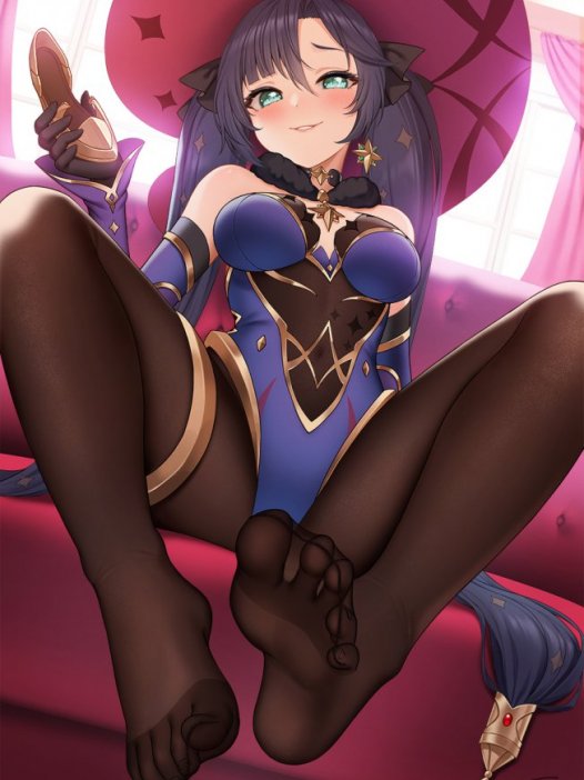 丝袜控：美美的黑丝少女