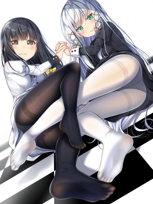 二次元丝袜美腿：黑白双色 36P