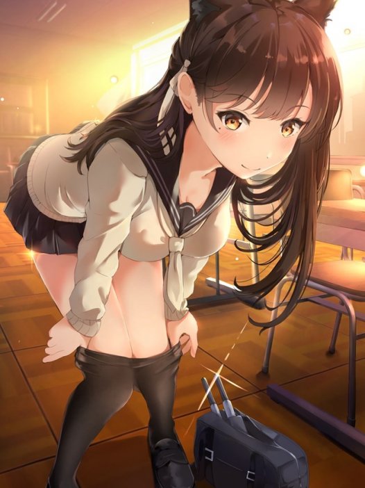 二次元美腿黑丝控：帮帮学妹拎书包吧 48P