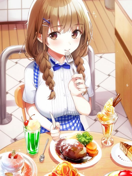 可可爱爱的吃东西妹子 40P