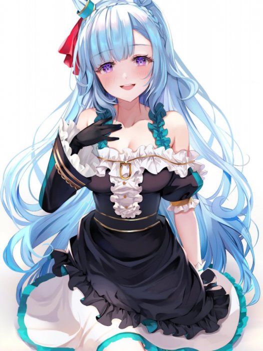 好看的二次元蓝发妹子 40P