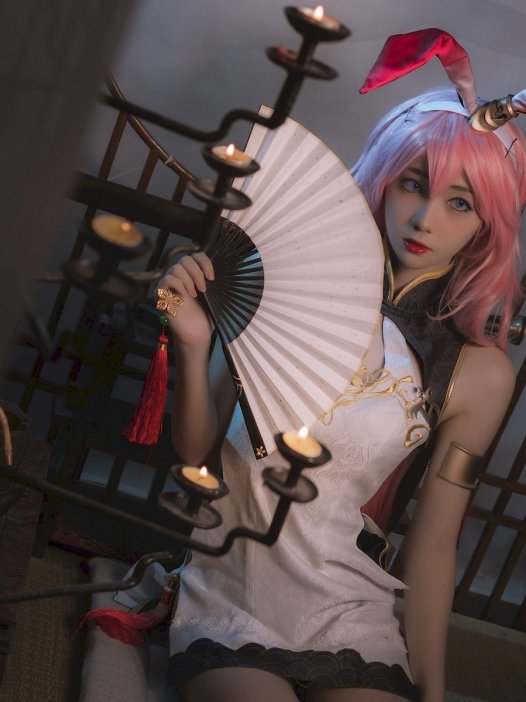 Cosplay：南桃Momoko – 八重樱旗袍 17P